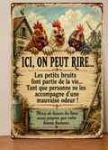 Affiche propreté Humour WC métal