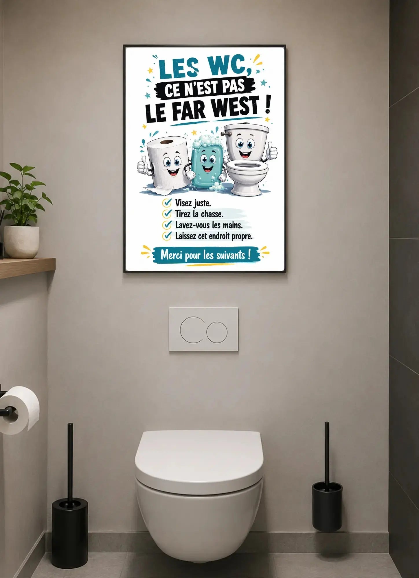 affiche métal humour wc
