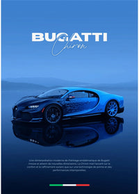 Poster de voiture de course Bugatti Chiron – Décoration Murale - Ploy - art