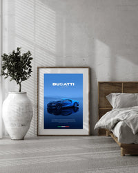 Poster de voiture de course Bugatti Chiron – Décoration Murale - Ploy - art