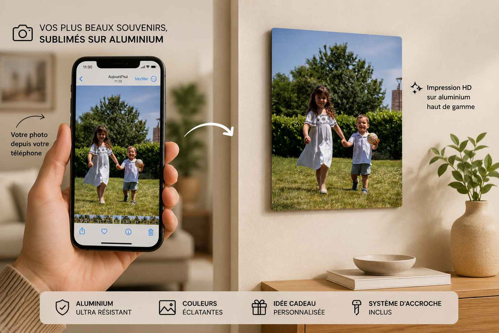 impression de photo sur plaque d'aluminium