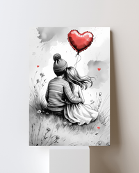 plaque métal décorative couple amoureux