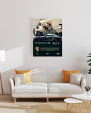 plaque métallique porsche 911