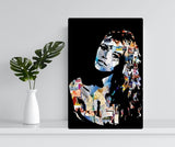 Plaque metal decorative portrait artistique