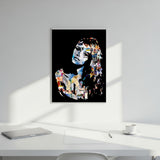 Plaque metal decorative portrait artistique