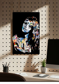 Plaque metal decorative portrait artistique