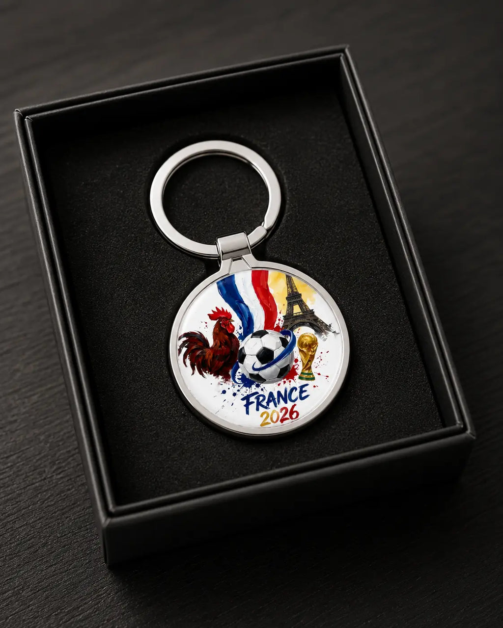 Porte-Clé Métal France 2026 – Supporter Équipe de France Ploy'Art