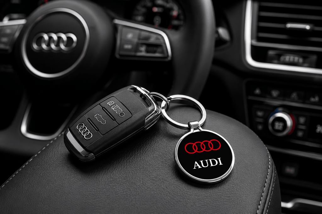 Porte-clé métal voiture audi - gravure personnalisée en option - Ploy'Art