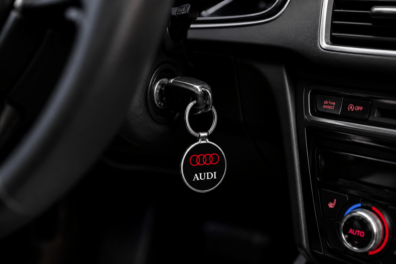 Porte-clé métal voiture audi - gravure personnalisée en option - Ploy'Art