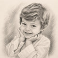 tableau fusain enfant