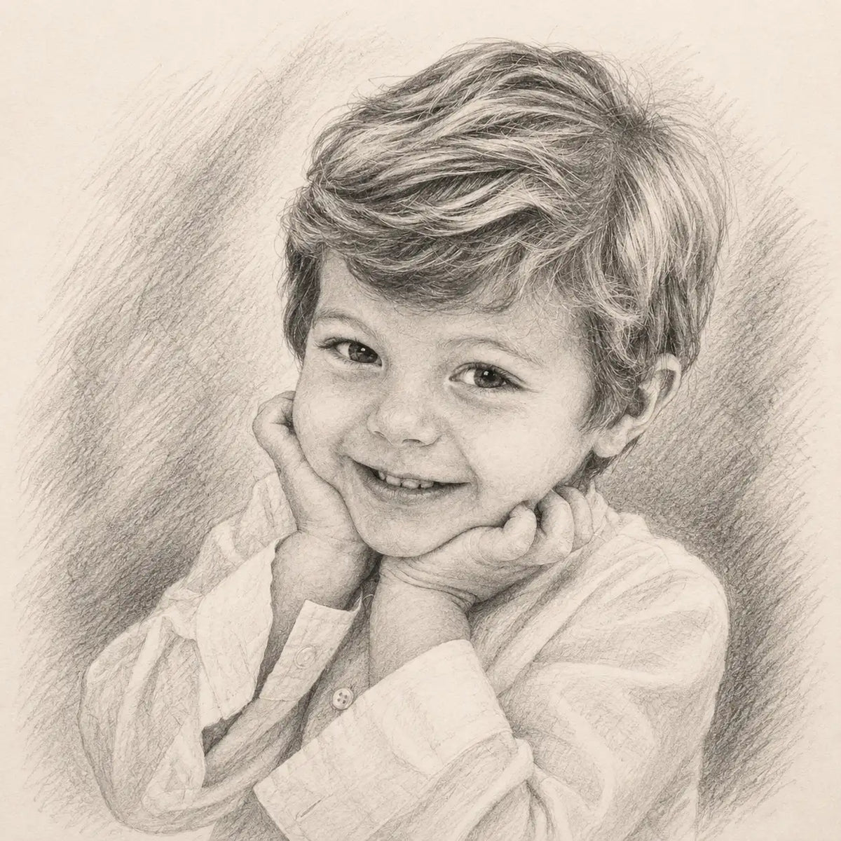 tableau fusain enfant
