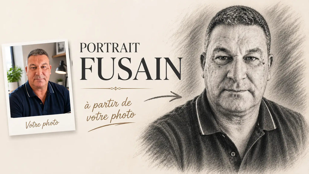 portrait fusain