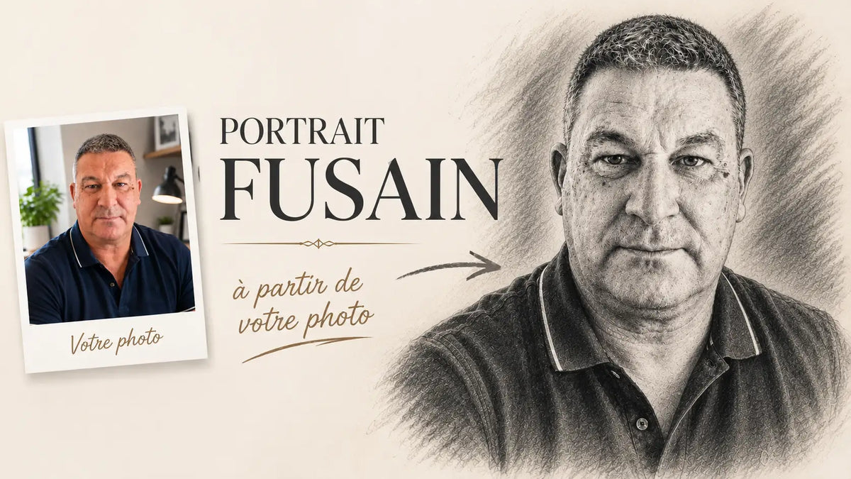portrait fusain