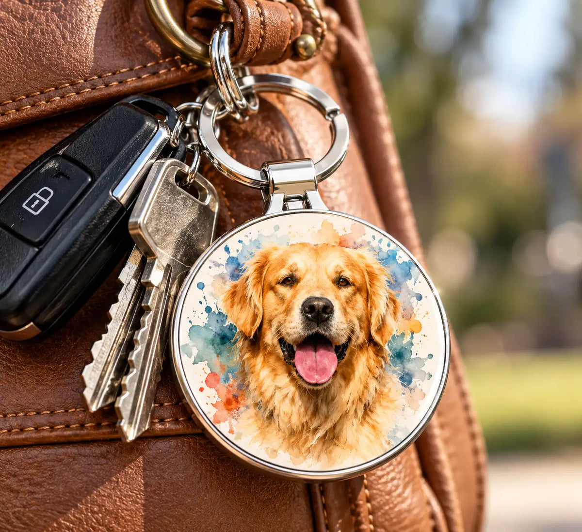 Porte Clé Personnalisé Photo Animal – Aquarelle, Fusain ou Pop Art