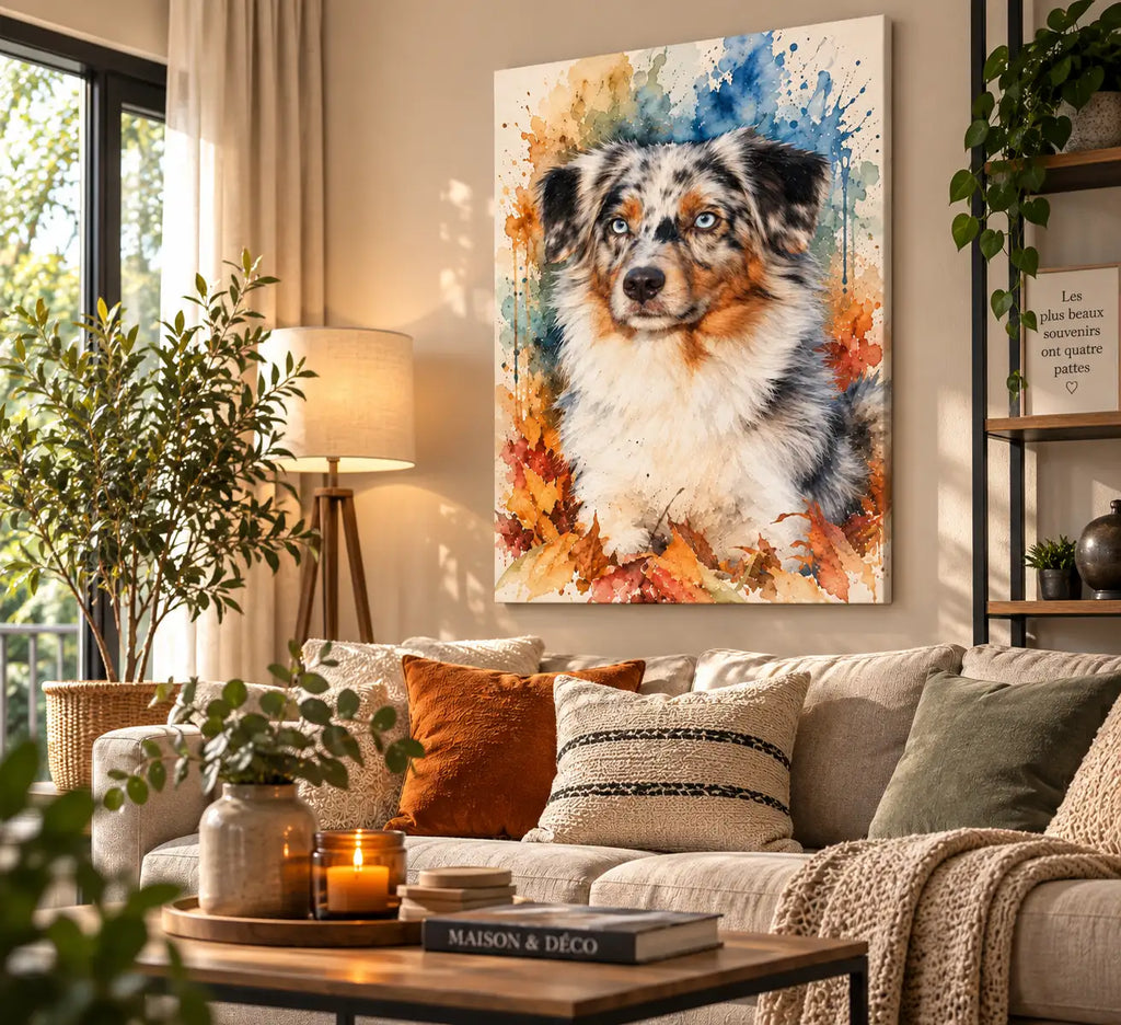 Affiche Numérique à Télécharger – Portrait Animal Aquarelle à partir de votre Photo
