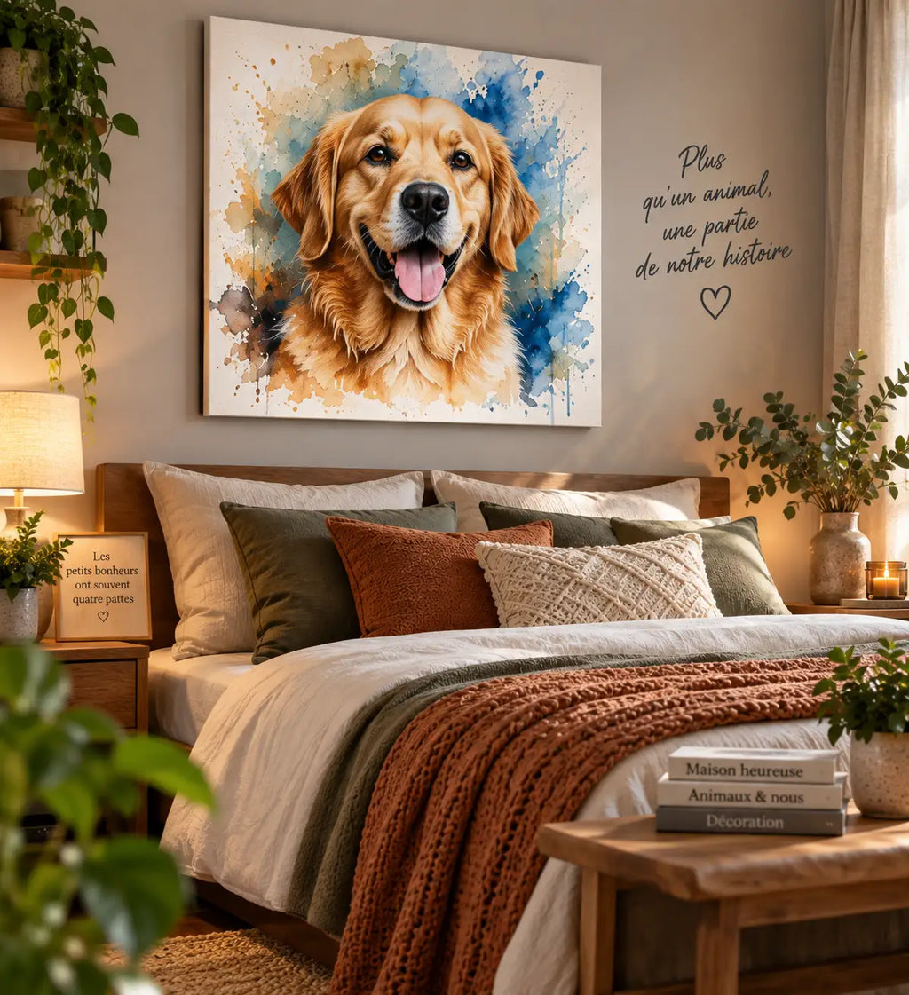 Affiche Numérique à Télécharger – Portrait Animal Aquarelle à partir de votre Photo