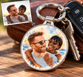 Porte Clé Personnalisé Photo Couple – Aquarelle, Fusain ou Pop Art